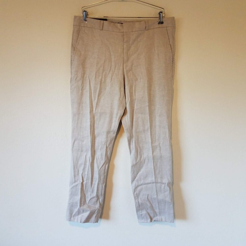 Banana Republic Ryan Trouser Pants Tan Womens 12P 12 Petite New